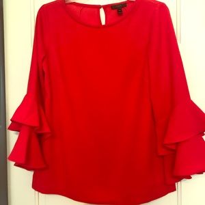 J Crew Crepe Ruffle Sleeve Blouse, 6T